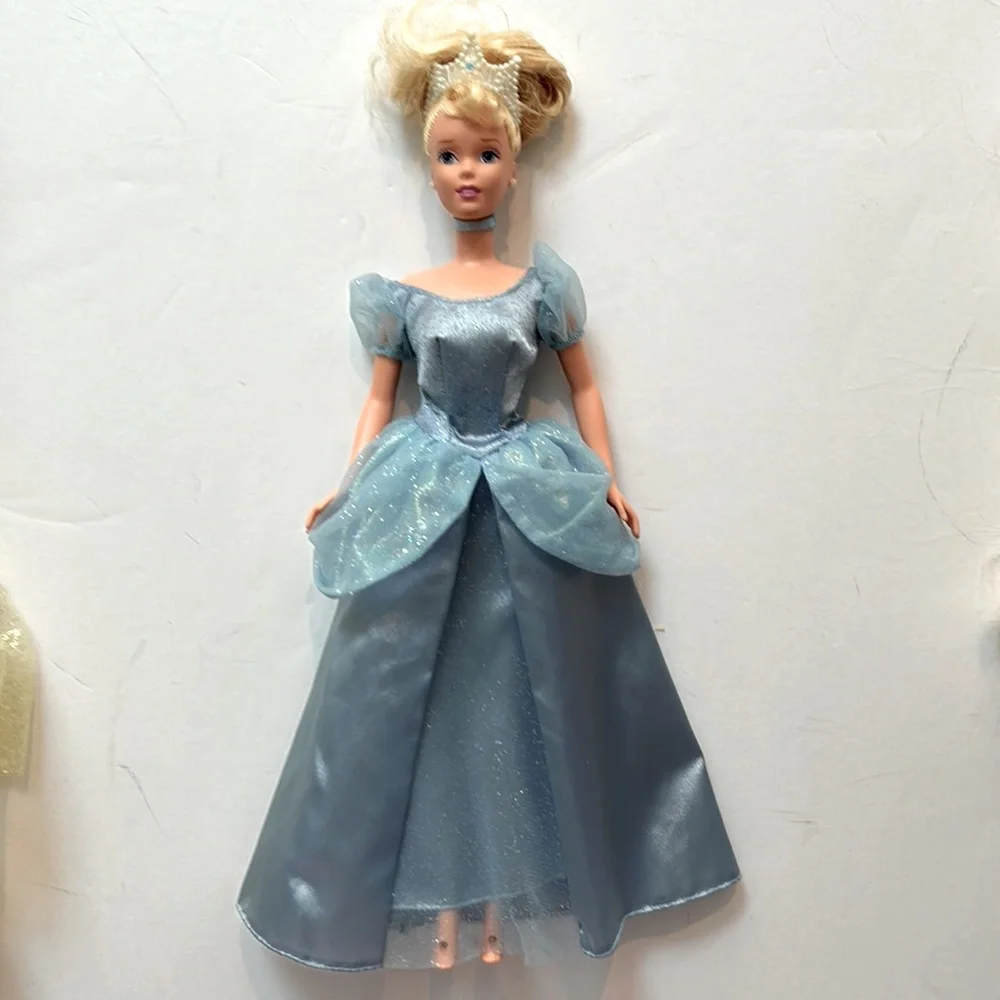 5 vintage collectible Barbie dolls Belle Cinderella Rapunzel Bride Princess